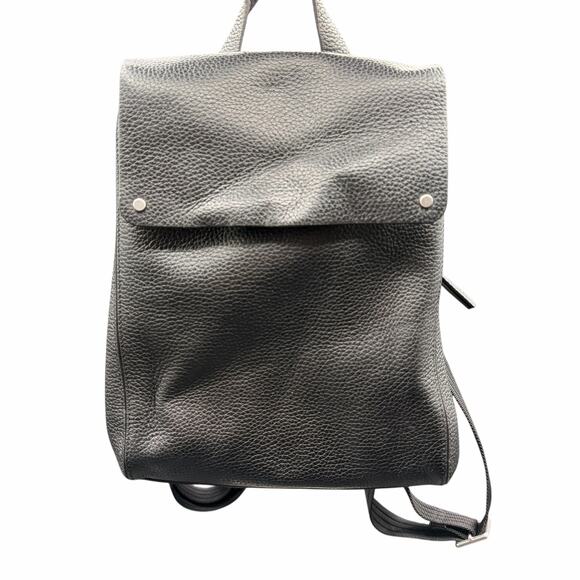 Treasure & Bond Black Pebbled Leather Convertible Backpack Tote Bag main image 4